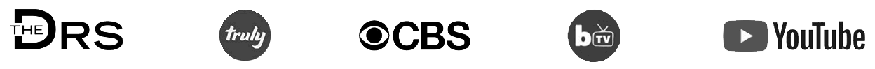 Logos from The Doctors TV show, Truly YouTube Channel, CBS TV Channel, Barcroft TV YouTube Channel and Youtube Logo